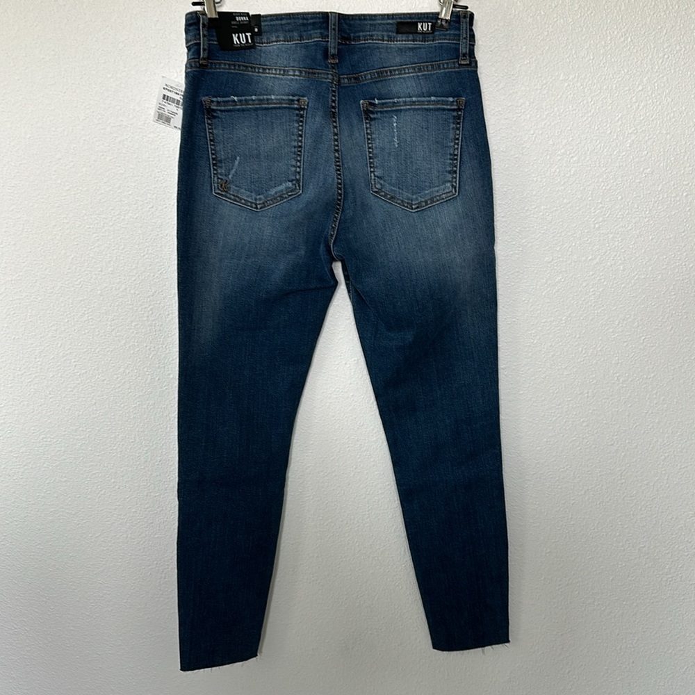 KUT From The Kloth Size 8 High Rise Donna Ankle Skinny Frayed Edge Jeans - Picture 4 of 8